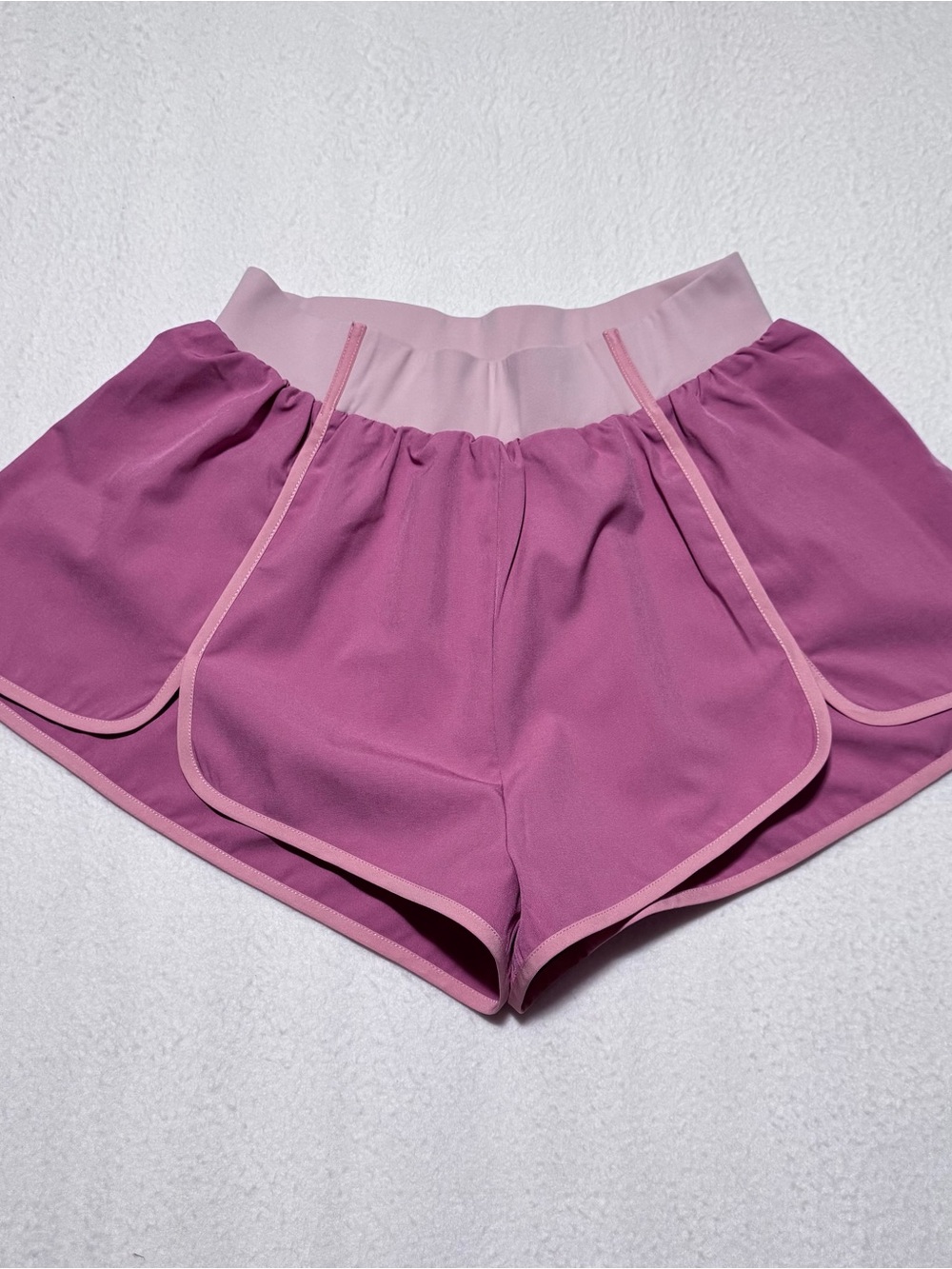 For Love And Lemons Pink Athletic Shorts with Light Pink Trim